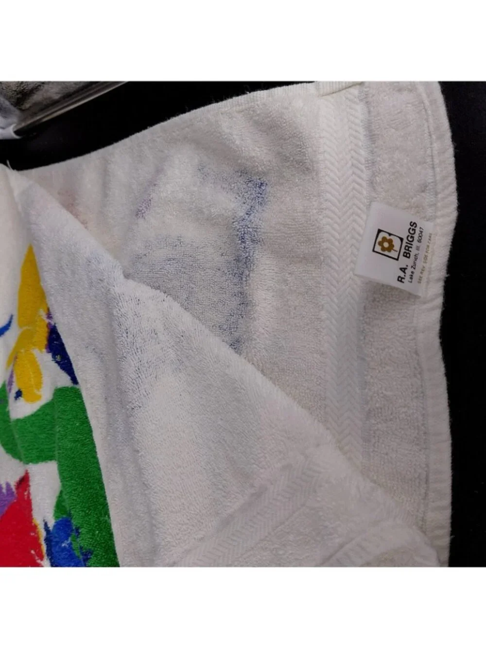 Vint Dinosaur Bath Hand Towel Set 30x60 Multicolor USA 3pc R.A. Briggs Leshner
